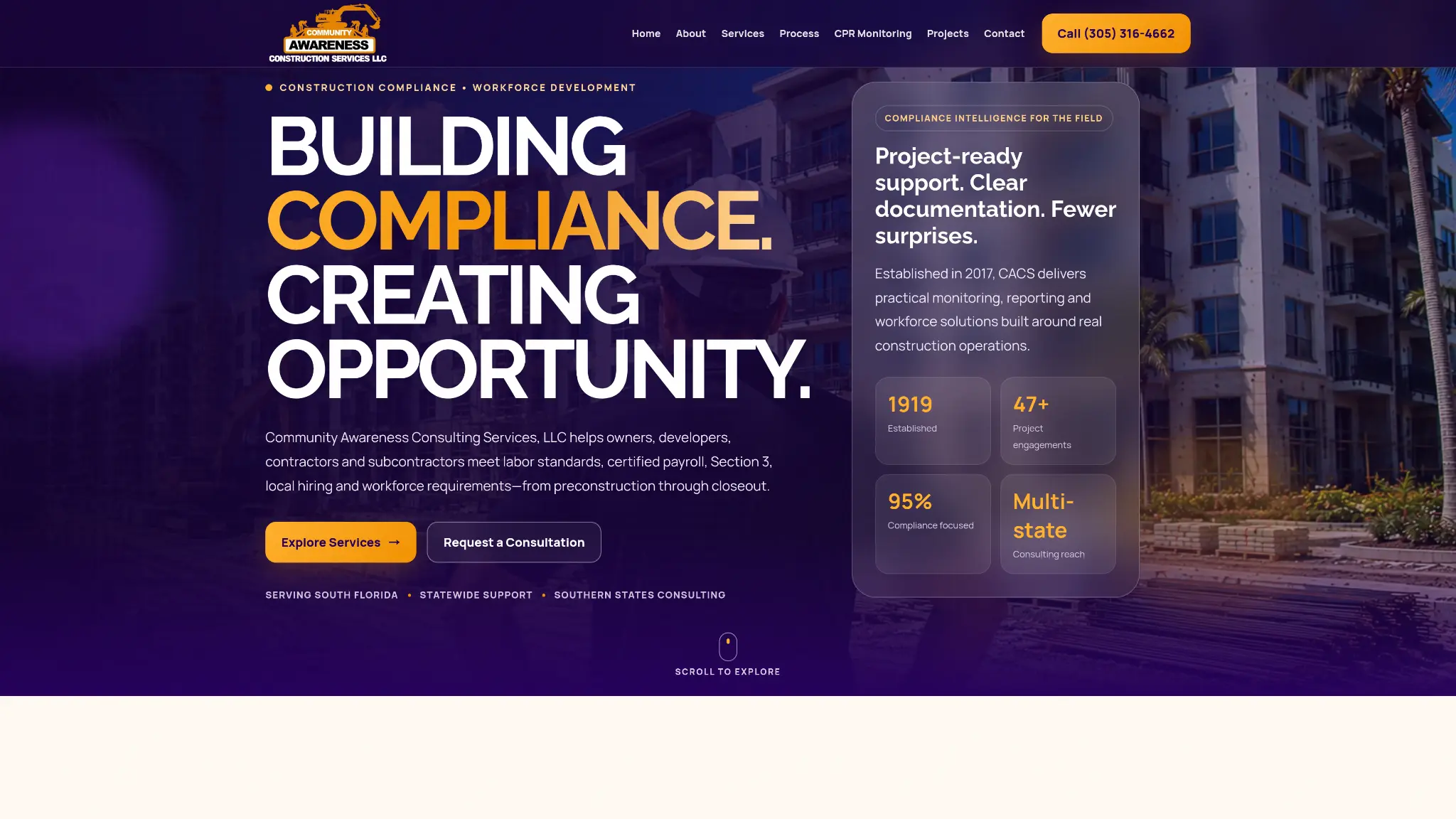 CACS Construction Services Website