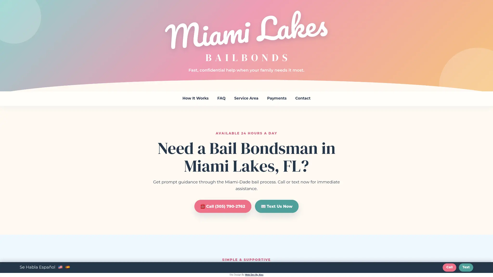 Miami Lakes Bail Bonds Website