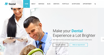 Dental Website Template Preview - Demo 3