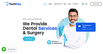 Dental Website Template Preview - Demo 4