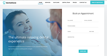 Dental Website Template Preview - Demo 8